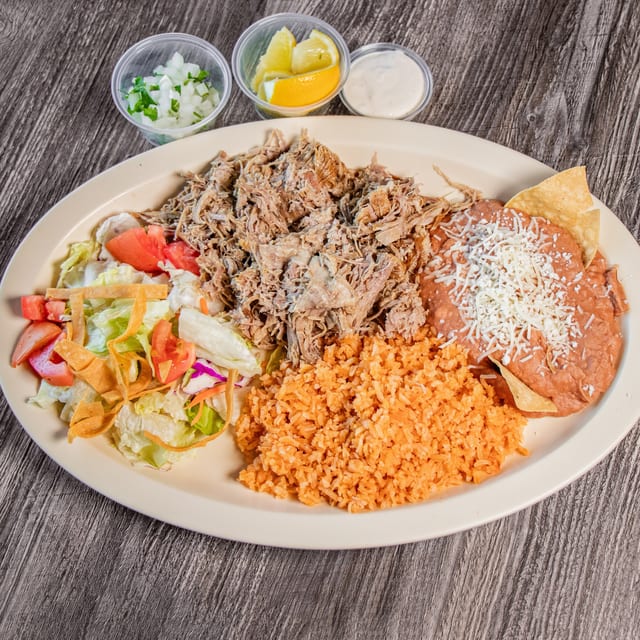 Carnitas Plate.