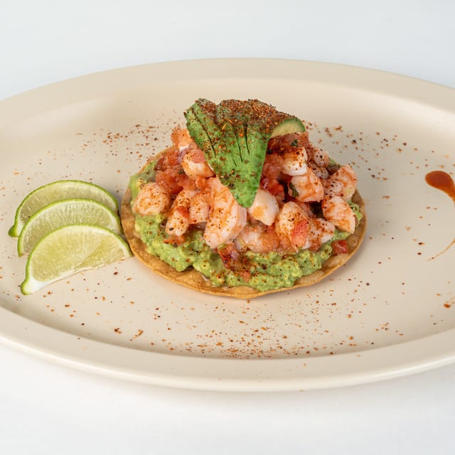 Tostada de Camaron.
