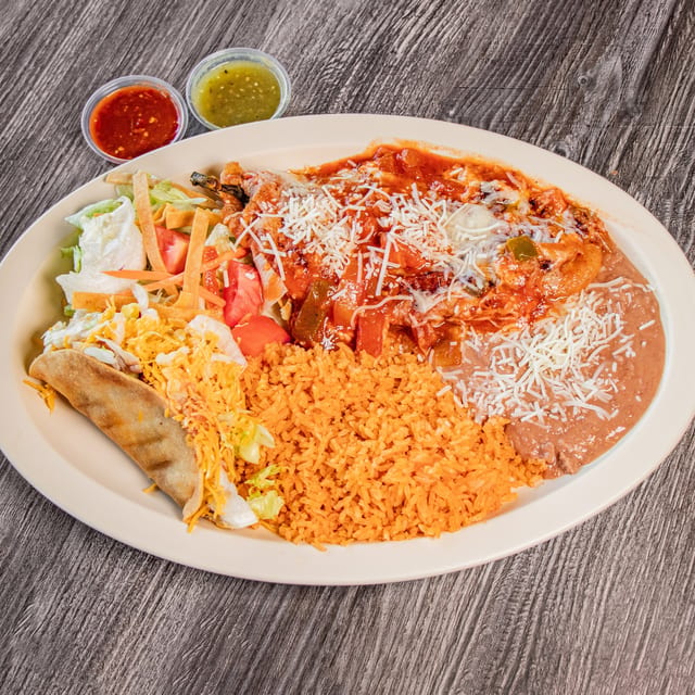 Juan Great Crispy Taco & Chile Relleno Combo.